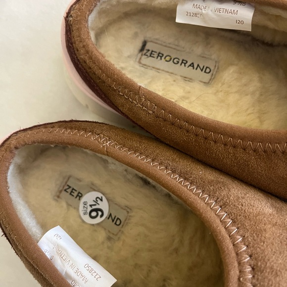 Cole Haan ZeroGrand Dwells Women’s Suede Shearling Brown Sleeper Slip-Ons Sz 9.5 - Picture 6 of 9